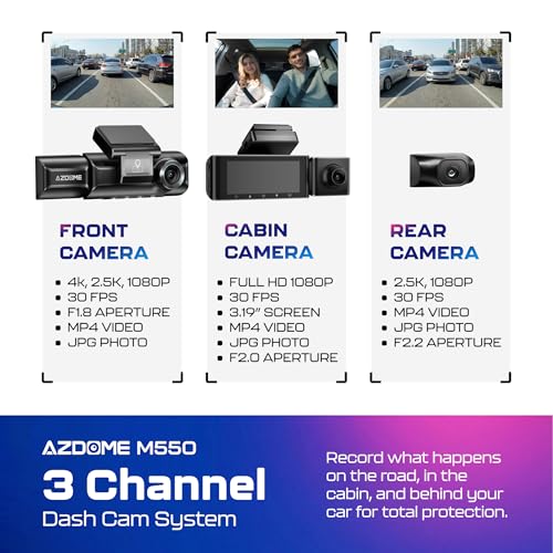 M550 3CH Dash Cam 4K