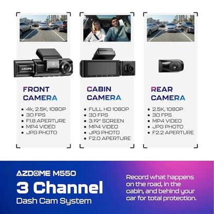 M550 3CH Dash Cam 4K