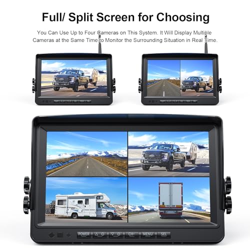 HD 1080P 9" Wireless Backup Camera System