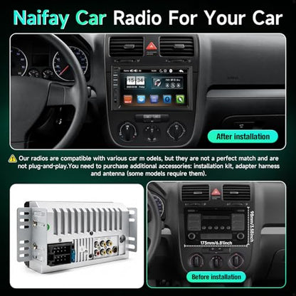 Car Stereo Double Din Radio with Bluetooth Car Audio Receivers