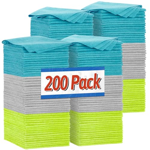 Shop Towels Microfiber Cleaning Cloth Bulk (200 Count)