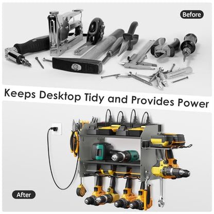 Modular Power Tool Organizer Wall Mount Charging Station