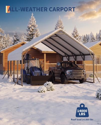 20 ft x 20 ft x13 ft Metal Carport for 2 Cars