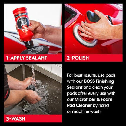 5.5 in Black Foam Finishing Pads (6 Count)