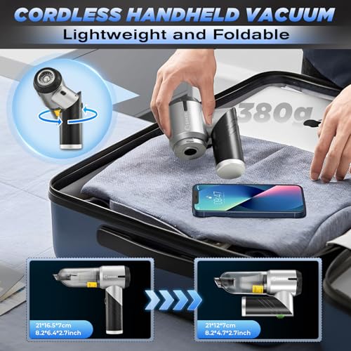 Handheld Car Vacuum Portable Cordless17000Pa HL132 Black