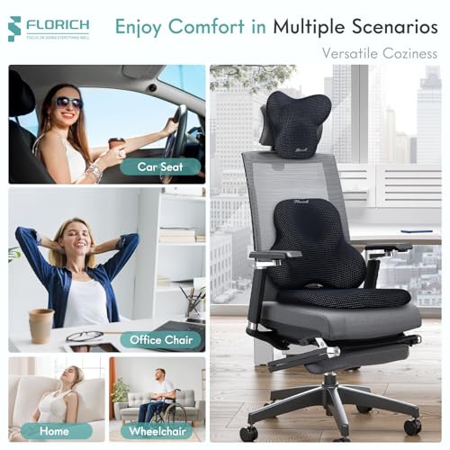 Car Seat Cushion and Lumbar Support Pillow for Office Chair Car
