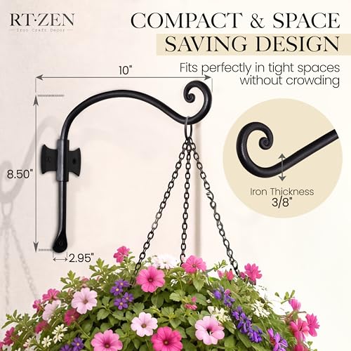 Plant Hangers Outdoor or Indoor Heavy Duty Wall Bracket Hooks (2 Count)