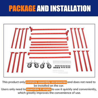 Bumper Adjustable Storage Rack Steel Floor Mobile Bumper Storage