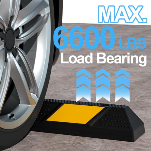 2PCS Rubber Parking Guide Tire Blocks