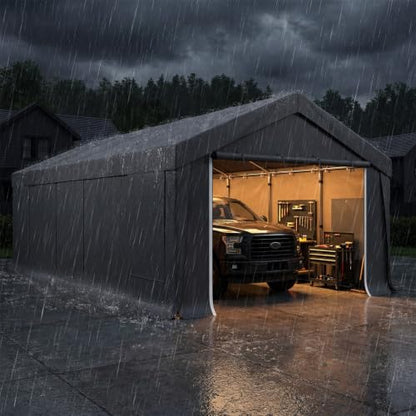 13x24 FT Carport with Removable Divider