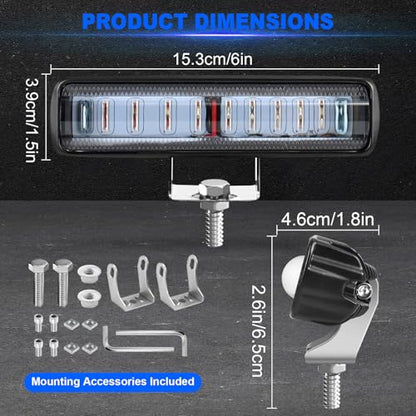 LED Blue Spot Forklift Safety Light with Adjustable Bracket (2 Count)