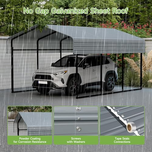 10x15FT Heavy Duty Metal Carport