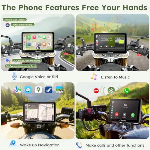 W712DT 7" for Motorcycle CarPlay & A