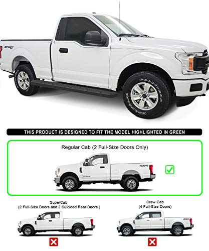 Wheel to Wheel Running Boards 6in Compatible with Ford F150 2015 (2 Count)