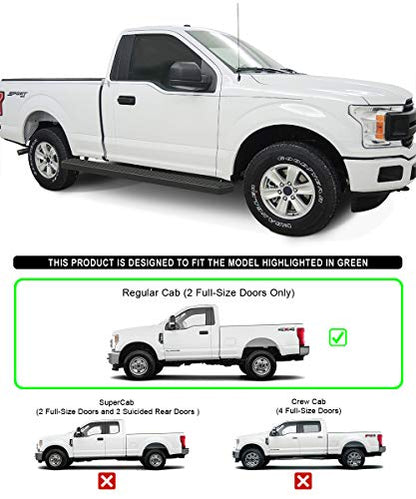 Wheel to Wheel Running Boards 6in Compatible with Ford F150 2015 (2 Count)