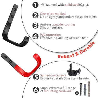 4 Inch Garage Hooks (6 Count)