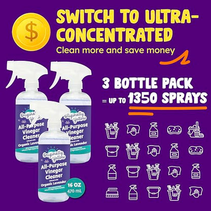 Lavender distilled white vinegar for cleaning purpose Spray (48 Fl Oz)