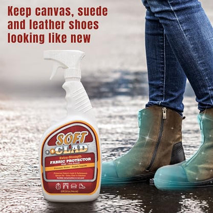 Extra Strength Fabric Protector Spray Prevents Stains and Repels Liquids. SoftClad Guards Furniture (32 Fl Oz)