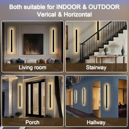 2 Pack Modern Outdoor Wall Lights for Patio