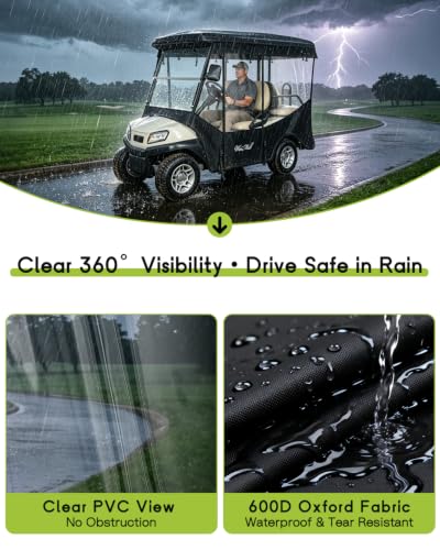 Golf Cart Enclosure 4 Passenger for Club Car Tempo Onward 88" Roof
