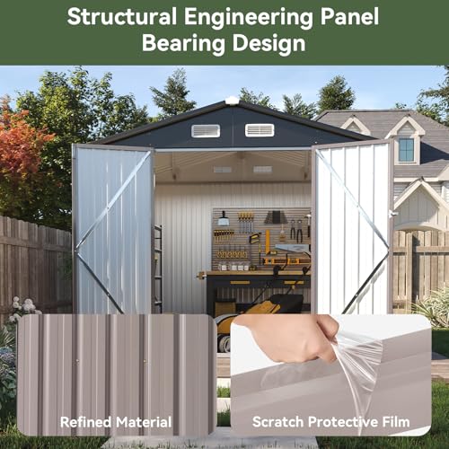 8x6 FT Shed Outdoor Storage Shed