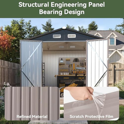 8x6 FT Shed Outdoor Storage Shed