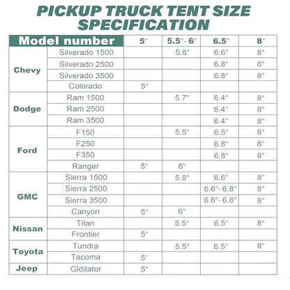 Pickup Truck Bed Tent