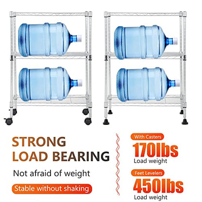 3 Tier Wire Shelf with Wheels