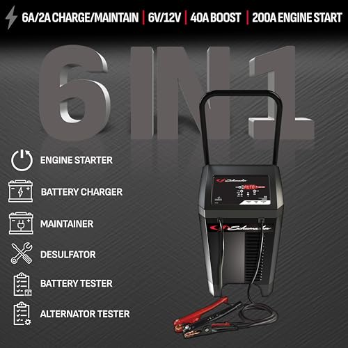Wheeled 6A Car Battery Charger & Maintainer