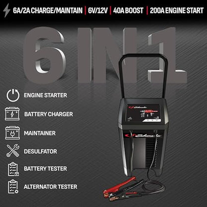 Wheeled 6A Car Battery Charger & Maintainer