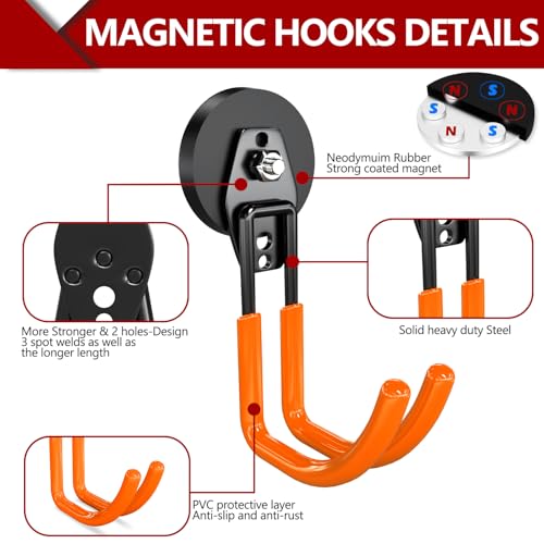 Heavy Duty Magnetic Hooks (4 Count)