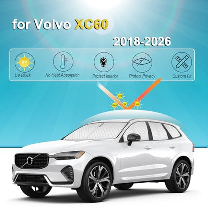8pcs Thicken Sun Shades for Volvo XC60 2018 (8 Count)