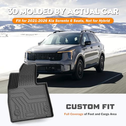 Floor Mats Set for Kia Sorento 2021 (7 Count)