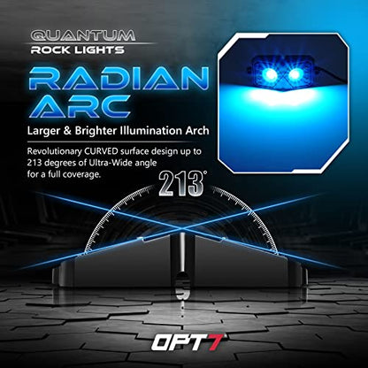 Quantum 4 Pod Aluminum RGBW LED Rock Lights with Remote