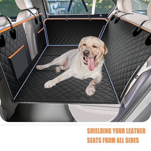 Large Dog Car Seat Cover for Back Seat with Mesh Viewing Window