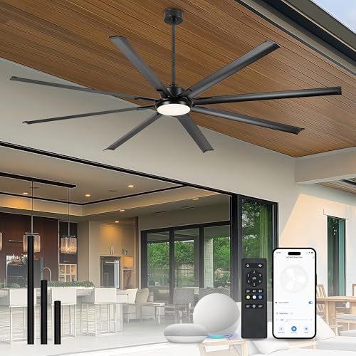 96 Inch Industrial Ceiling Fan with Light