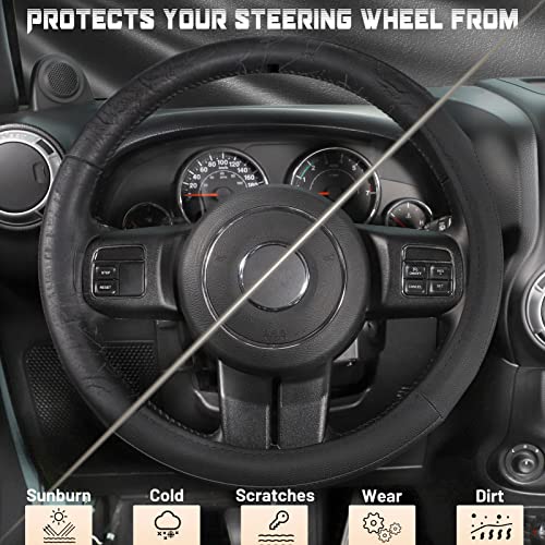 Car Steering Wheel Cover for F150 Tundra Range Rover 15.5"