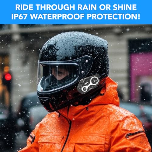 Motorcycle Bluetooth Helmet Intercom Headset (2 Count)