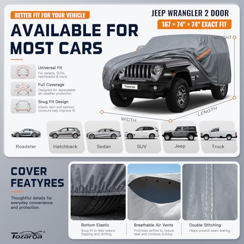 Jeep Wrangler 2 Door Cover Waterproof All