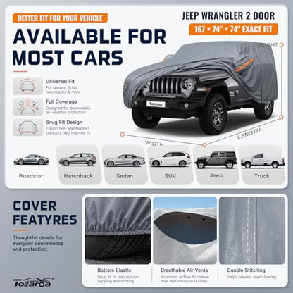 Jeep Wrangler 2 Door Cover Waterproof All