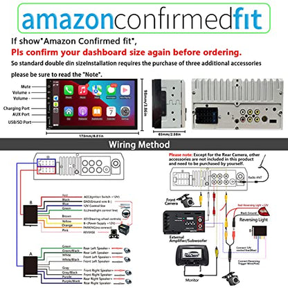 Wireless Carplay Double Din Car Stereo with Android Auto