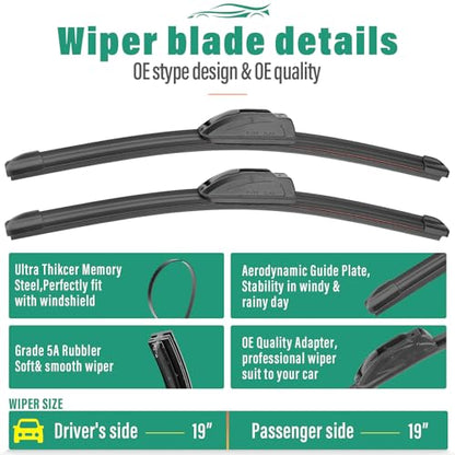 Windshield Wiper Blades Replacement for Jeep Liberty 2002