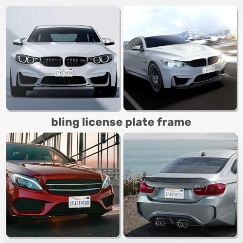 2 Pack License Plate Frames for Women