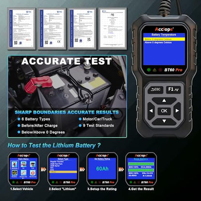 BT60 PRO Car Battery Tester 6V
