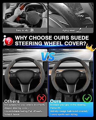 Custom Fit for Tesla Steering Wheel Cover