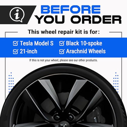 Premium Tesla Wheel Curb Rash Repair Kit for Model S 21