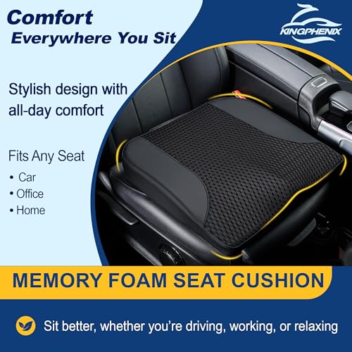 Memory Foam Car Seat Cushion for Driving Comfort and Office Use