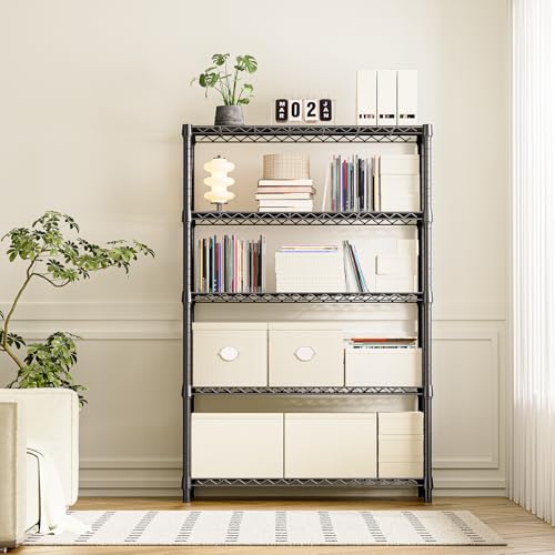 5 Tier Heavy Duty Metal Storage Shelving Unit (5 Count)