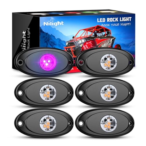 LED Rock Light 6 PCS Pink Purple Color Waterproof