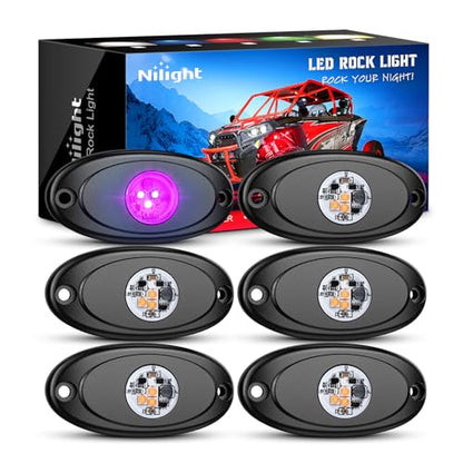 LED Rock Light 6 PCS Pink Purple Color Waterproof